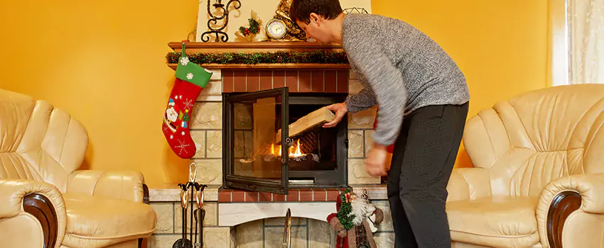 Rusted Metal Fireplace Restoration in Tulare, California